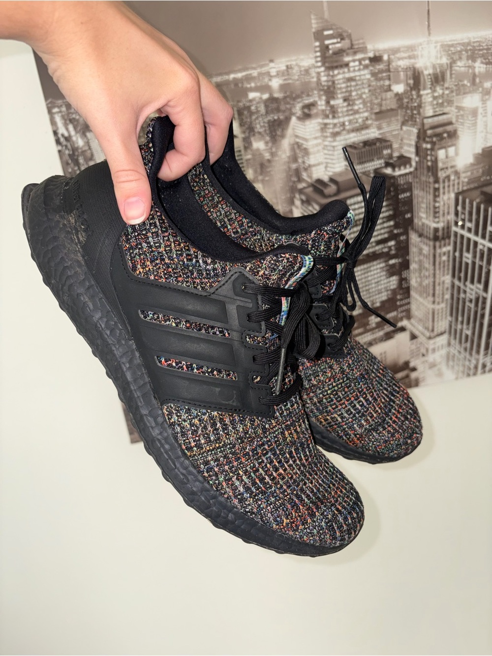 Adidas UltraBoost 3.0 Men's Black Multicolor Knit